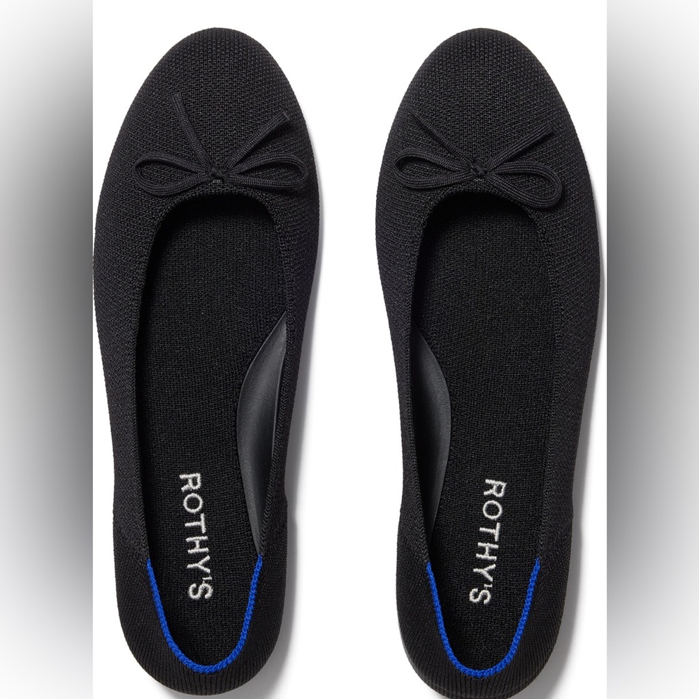 Rothy's The Ballet Flat in Black.  Sz: 12